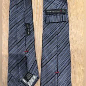 John Varvatos Charcoal Diagonal Stripe Tie